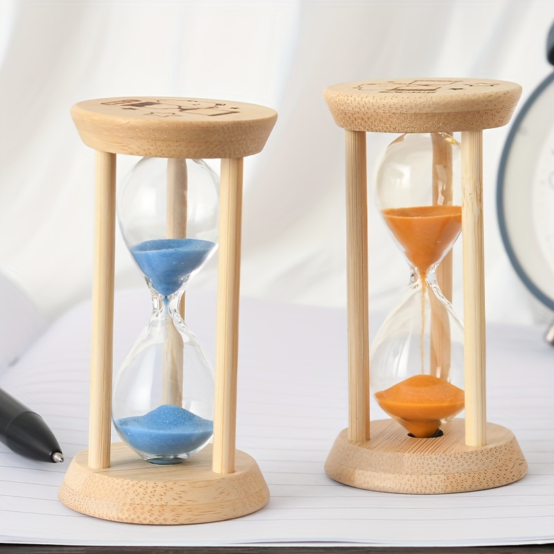 

1pc, Wooden Sand Timer, 1-minute Glow-in-the-dark Hourglass, 3.7 Inches Tall, Home Decor For Bedroom And Living Room
