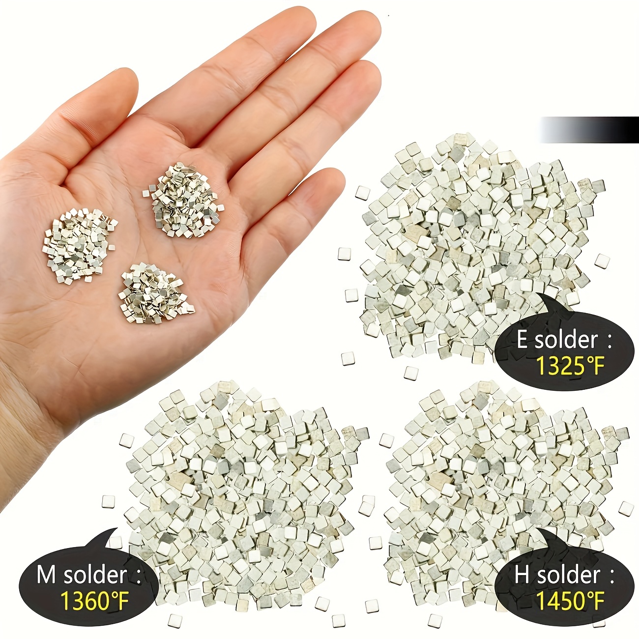 50pcs pre cut silvery chip solder jewelry making Temu