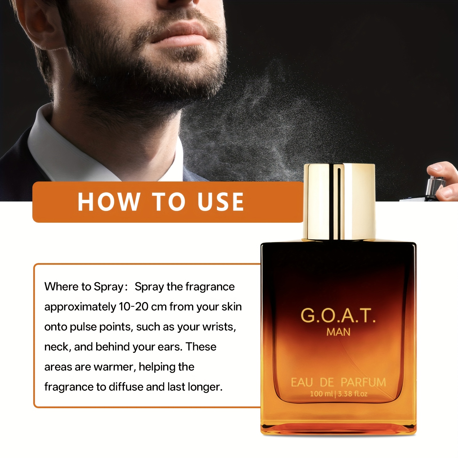 GOAT Men'S Iron Rider Mongolian Dragon Perfume And Eau De Toilette - Long-Lasting Woody Fragrance, Alcohol-Free Formula, Elegant Fragrance Liquid Suitable for Daily And Special Occasions, Men'S Perfume