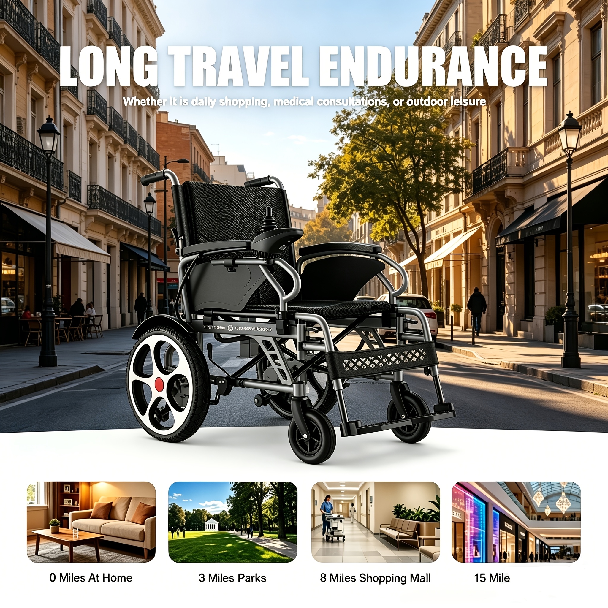 500w 20ah easy foldable electric wheelchair electromagnetic braking 15miles range 400lbs capacity 0060c Product details 2