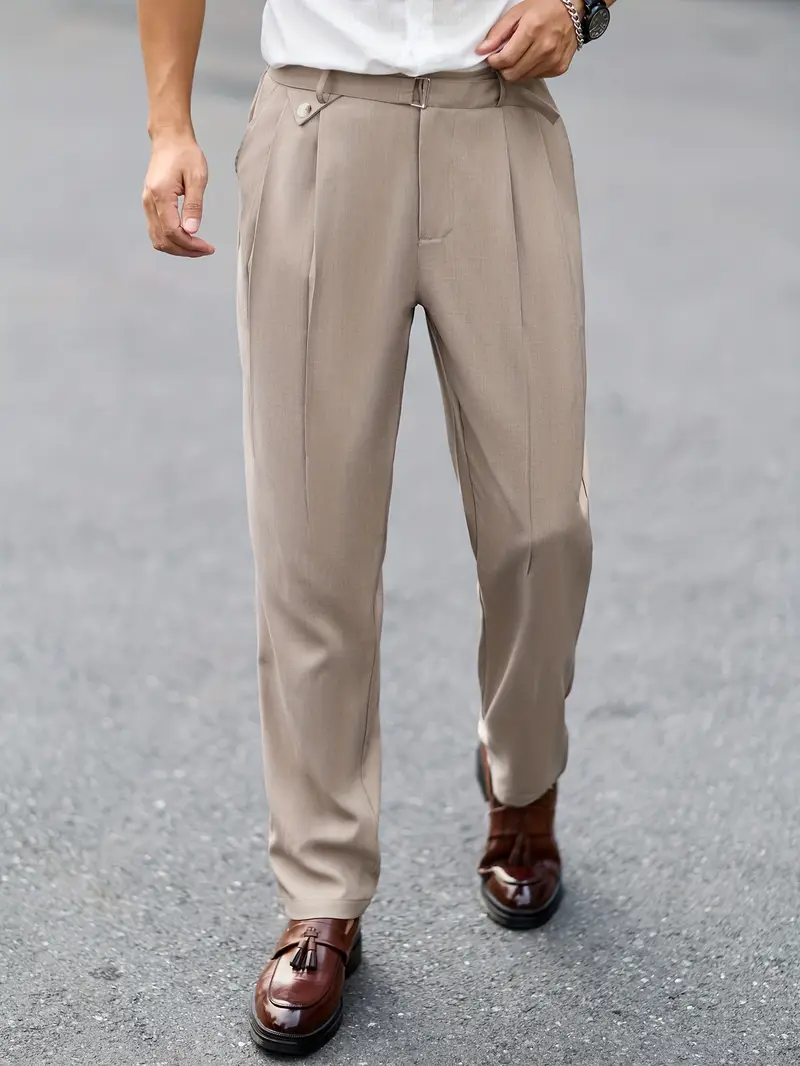 mens stylish dress pants loose fit solid color non stretch - Temu Greece mens stylish dress pants loose fit solid color non stretch - Temu Greece