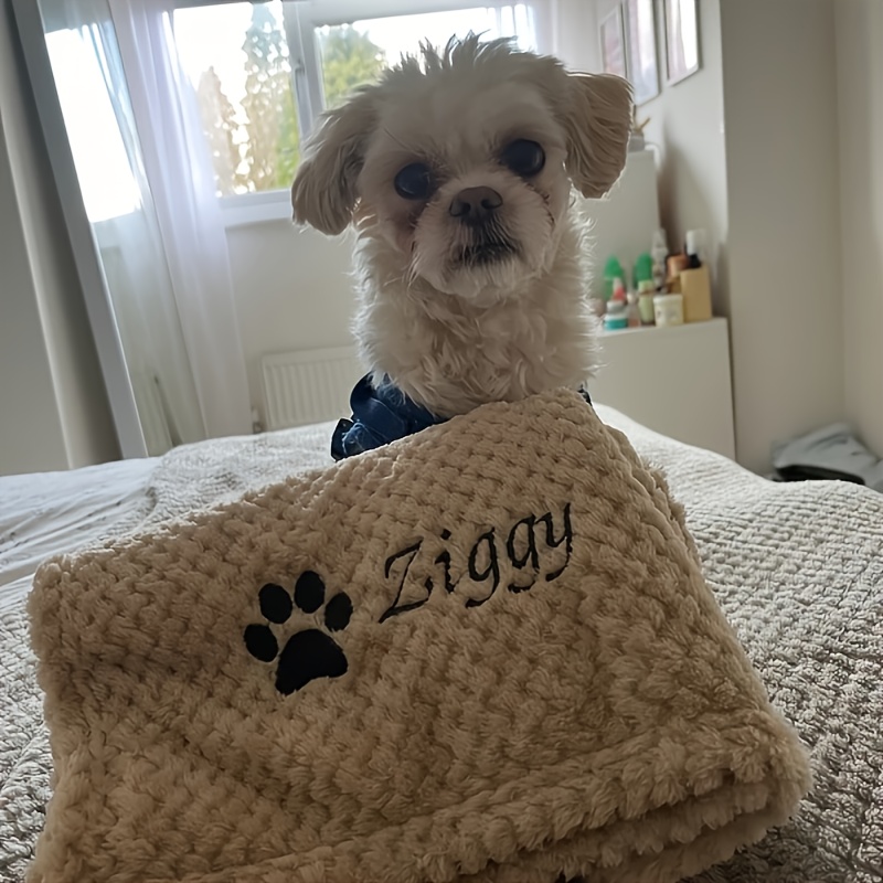 personalized blanket super soft plush paw print Temu United Kingdom