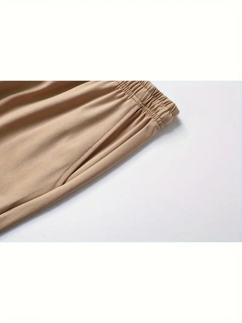 pantalon taille haute pour femme avec ceinture à cordon, tissu élastique, poches latérales et design froncé pour le camping et le port - noir, extérieur | pantalon à ceinture froncée | pantalon en tissu extensible Détails du produit 8