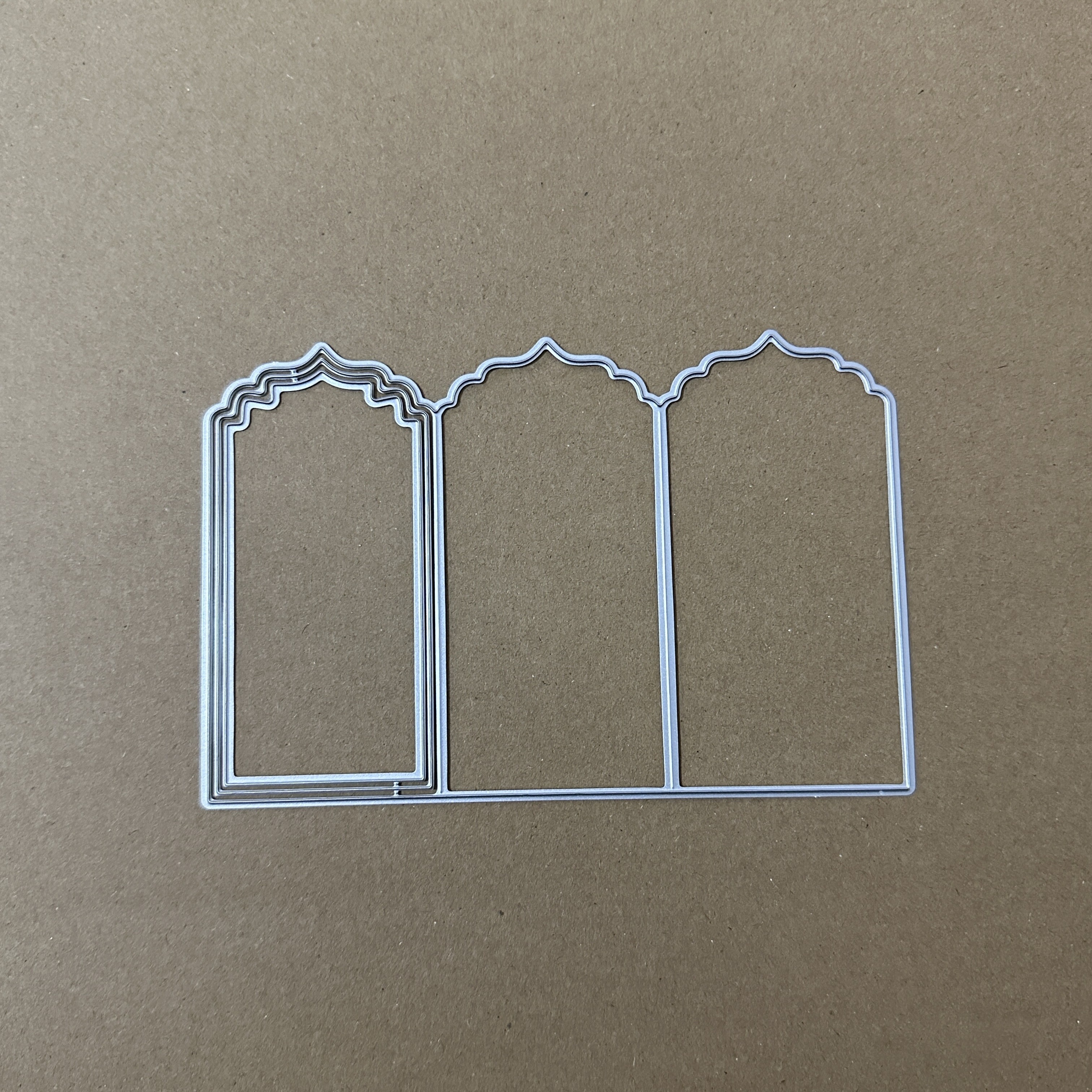 Image of Set Of 3 Metal Frame Cutting Dies For Crafting, Ideal For Stencils And Templates For Card Making And Scrapbooking