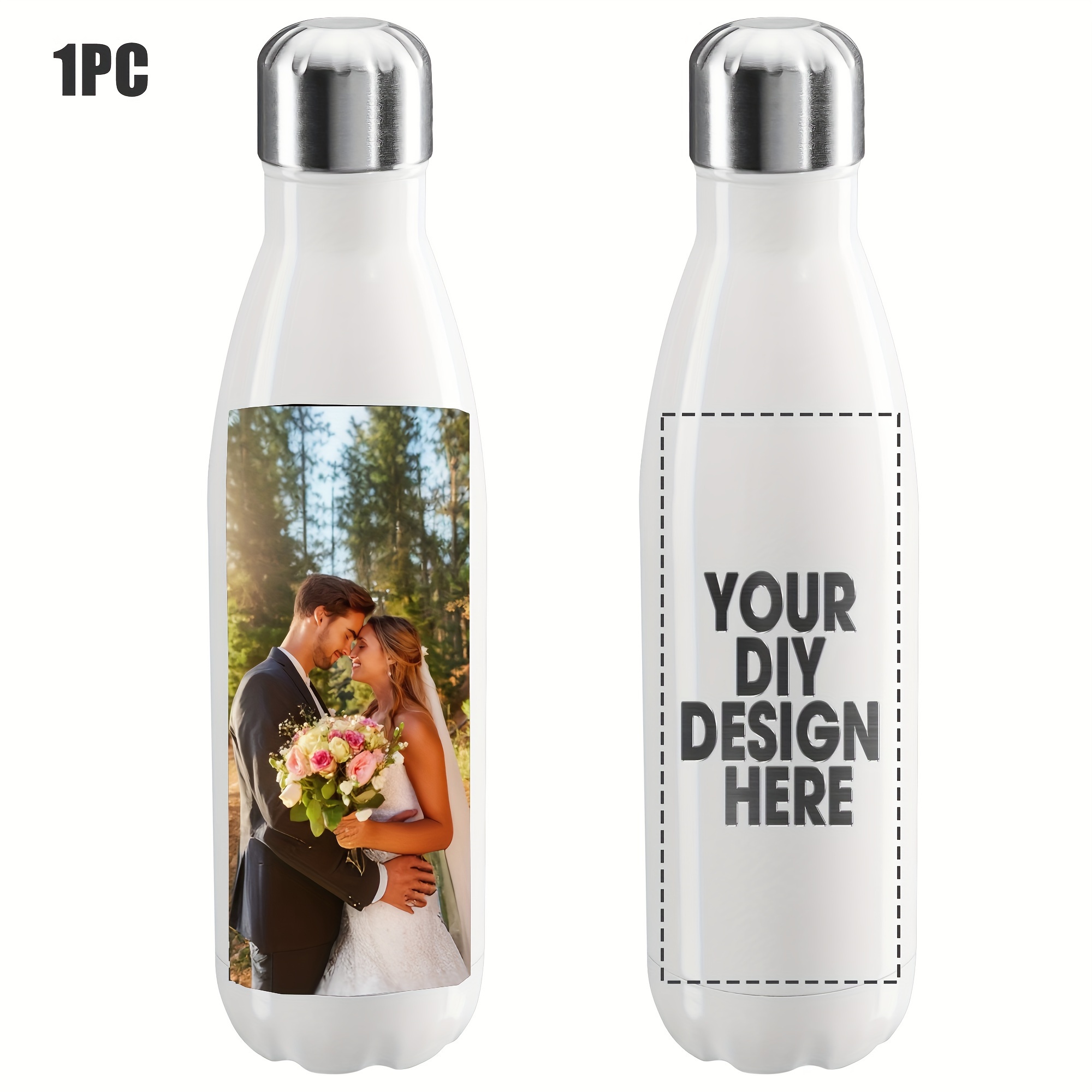 Image of Personalized Photo Tumbler For Him Her Families, 17oz Stainless Steel Travel Mug Insulated, Custom Image & Text On Coffee Cup, Gifts For Boyfriend Girlfriend Valentine's Day
