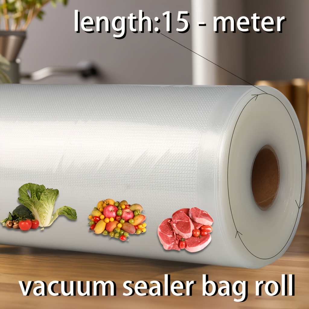 Textured Vacuum Sealer Rolls - 2 Pack, 20cm X 6 Meters Each (BPA-Free Plastic) 7 thumbnail image