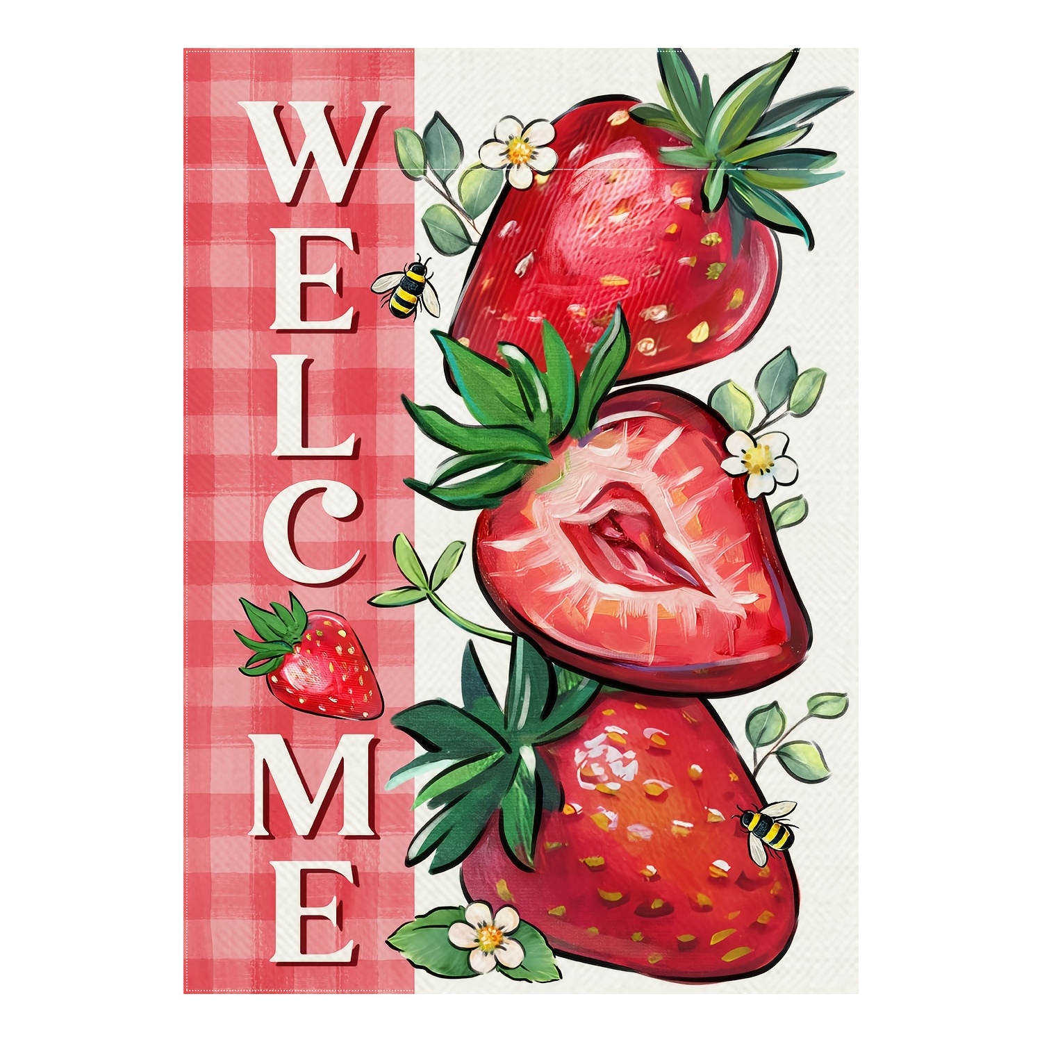 

1pc Welcome Flag - Vibrant & Green , Double-sided Polyester, Outdoor Yard & Farmhouse Decor, 12x18 Inches