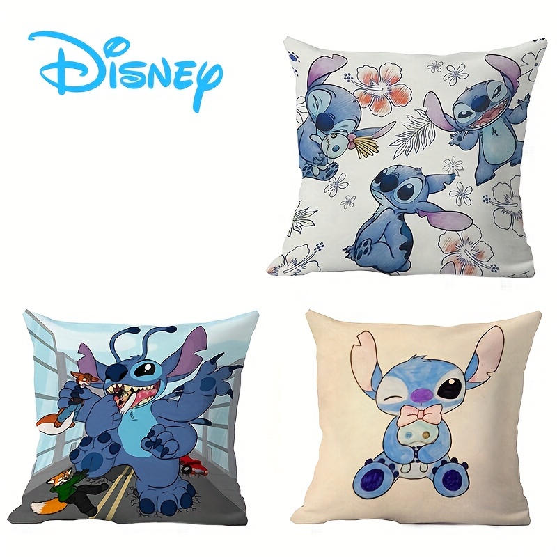 

Disney Plush Pillowcase - Cute Cartoon Sleeping Cover With Zipper, Soft Polyester, Perfect For Bedroom, Couch, Dorm Decor - Ideal Birthday Gift