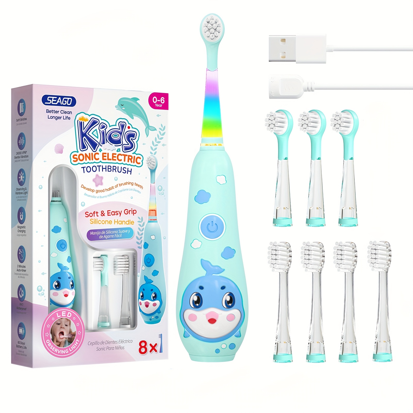 cepillo eléctrico niños años cabezales cepillo Temu Colombia