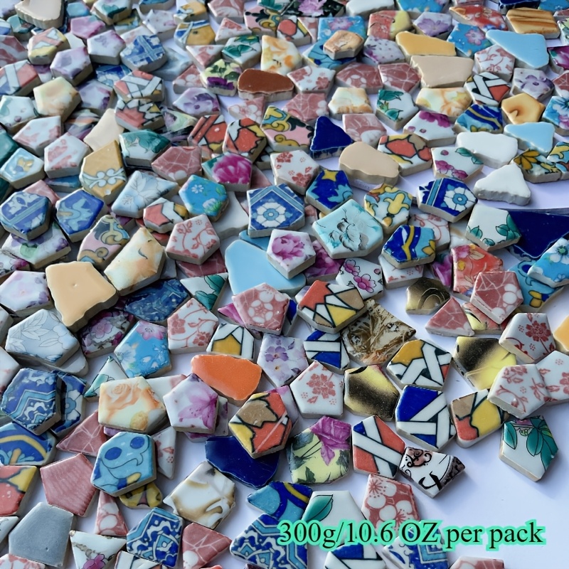 Image of 150/300g Per Pack Mixed Colored Handmade Glass Pieces, Suitable For Projects, Living Room, Kitchen, Bathroom, Home Decor, Art , Etc, Handmade Materials, Diy Handmade Materials