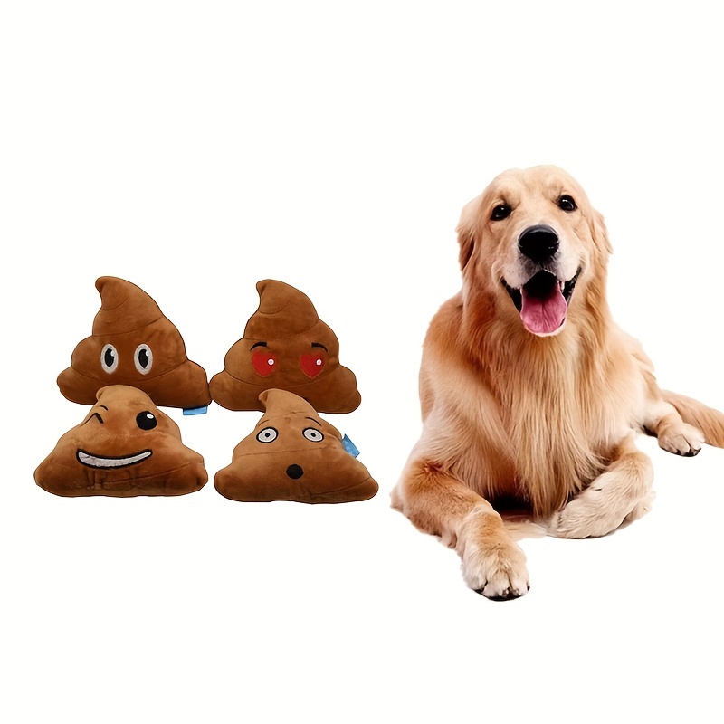 

Squeaky Poop-shaped Dog Toy, For Breeds - Interactive Pet