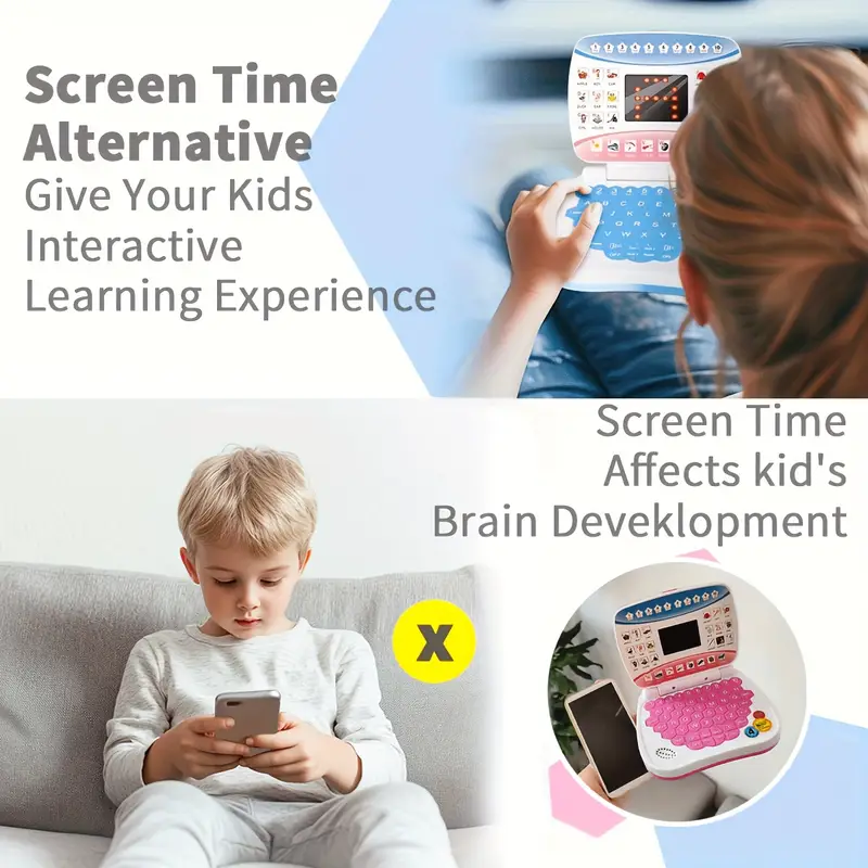 learning computer toy laptop model electronic education multiple functions of letters numbers music suitable for boys and girls over 3 years old childrens educational toys battery not included details 6