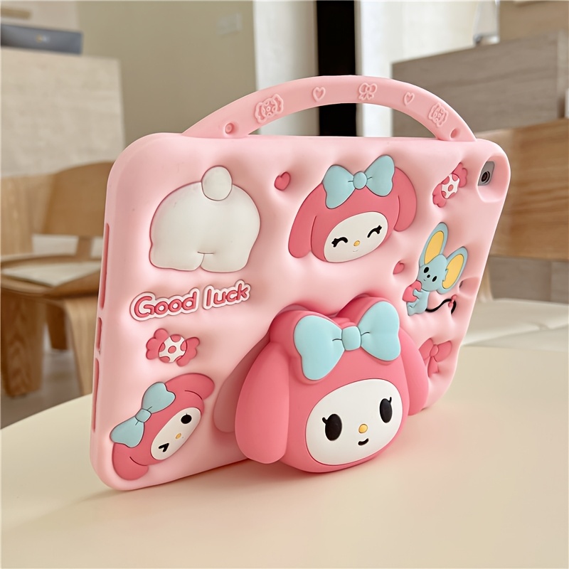 Sanrio My Melody Cartoon Tablet Case for Tab A7/A8/A9/A9+, Full-Body Protection, 360° Rotating Stand, Tablet Protection, Cute Design, Kawaii Aesthetic, Snug Fit, Durable Cover, Multiangle Stand, Sanrio Fans, Anime Lovers