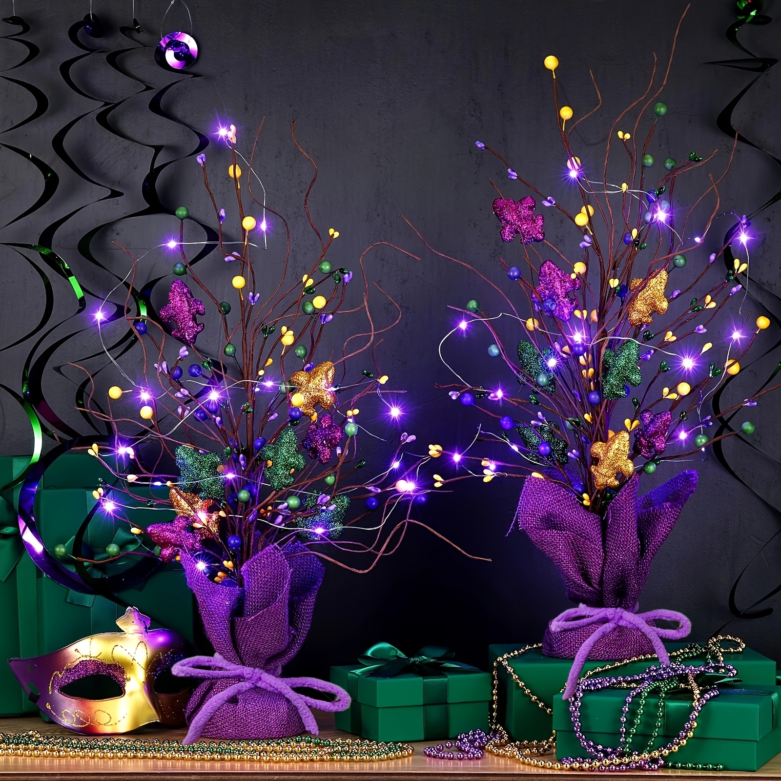 

Carnival With Light Artificial Berry Flower Table Tree Tree Tabletop Center Decoration Carnival Tree Is Suitable For Carnival Festival Decoration Home Decor Artificial Plants