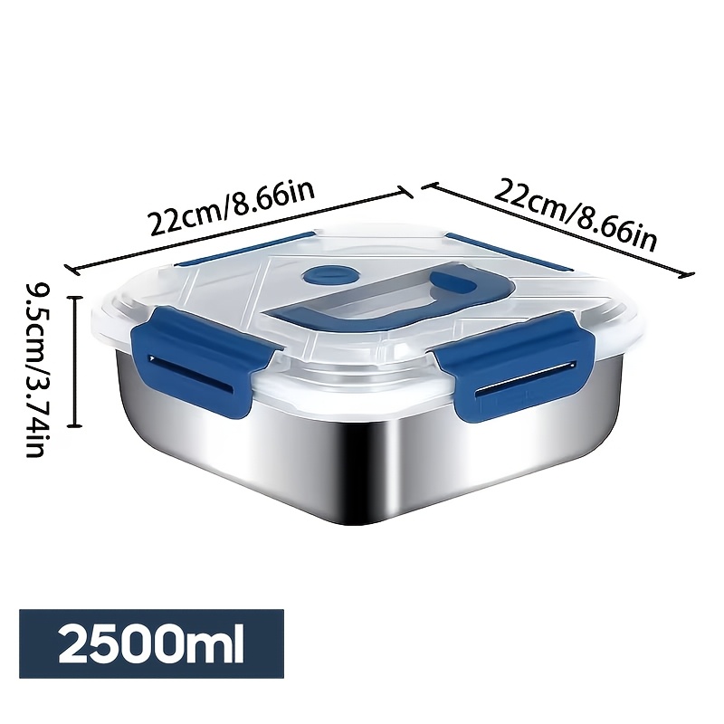 4- Storage Containers With Lids, Bento Box Steaming-baking-refrigerating, , Dishwasher Safe Easy Clean Leak-proof, Lunch Box For Meal Prep, Storage, Fridge.