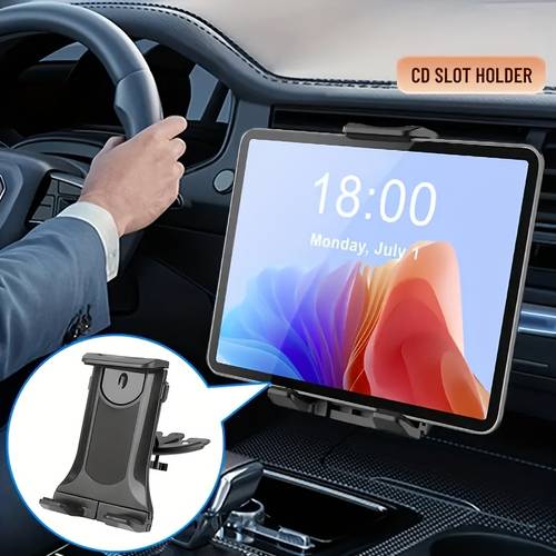 car phone holder adjustable car cd slot tablet phone holder compatible with 4 13 inch tablets and phones