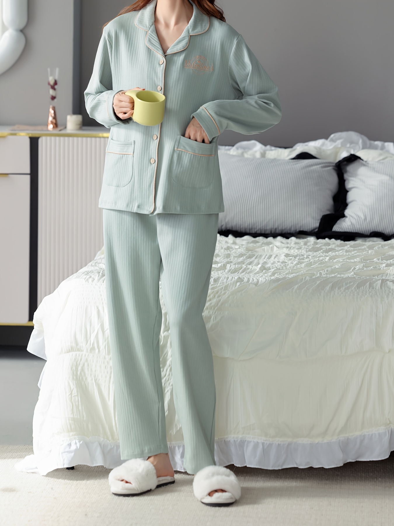 ensemble pyjama décontracté en brodé Temu Morocco