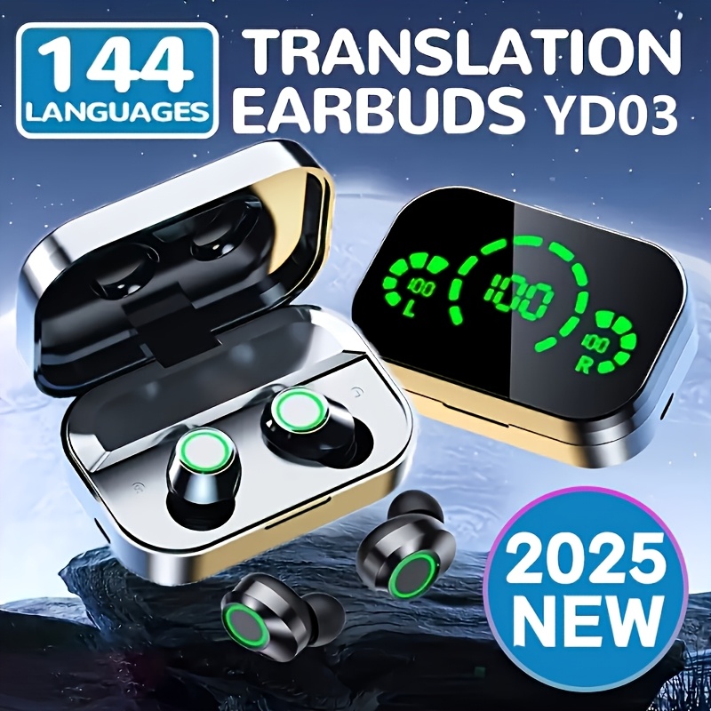 language wireless translator earbuds two way real time translation 144 language   translation online instant voice translation for travel business and learning