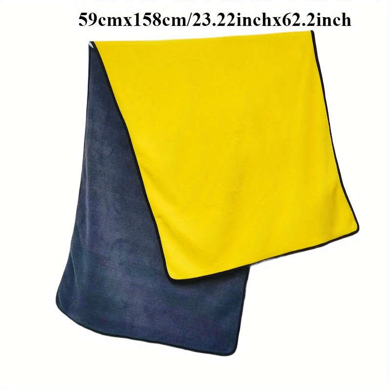 Image of Thickened Microfiber Towel Designed For Trucks And Cars, Absorbent For Washing, Ideal For Drying And Cleaning Vehicles, Extra-large Size For Car Detailing