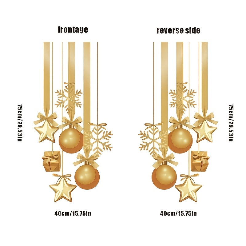 TEMU 1pc Christmas Decoration Scene Arrangement Creative Sparkling Snowflake Window Sticker Mall Storefront Static Glass Sticker Door Static
