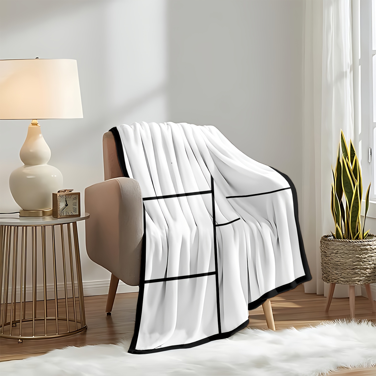 TEMU 1 Custom Photo Personalized Family Blanket – A Mother's Day Gift, Easter-themed Home Blanket – Warm And /summer Air-conditioned Blanket.