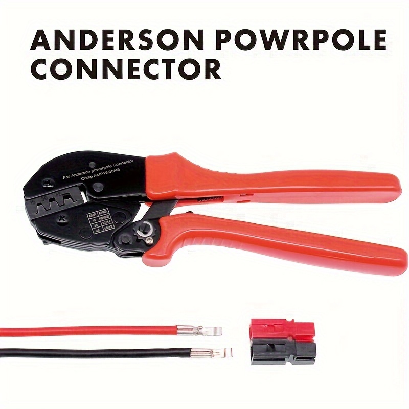 1 stuk Zwaar-Duty Handmatige Krimptang met Anderson Connector - Koolstof Bedrading Terminal Krimptang, DIY & Professionele Reparaties, Krimp Pers voor Anderson Plug Kabels (1 Gereedschap)