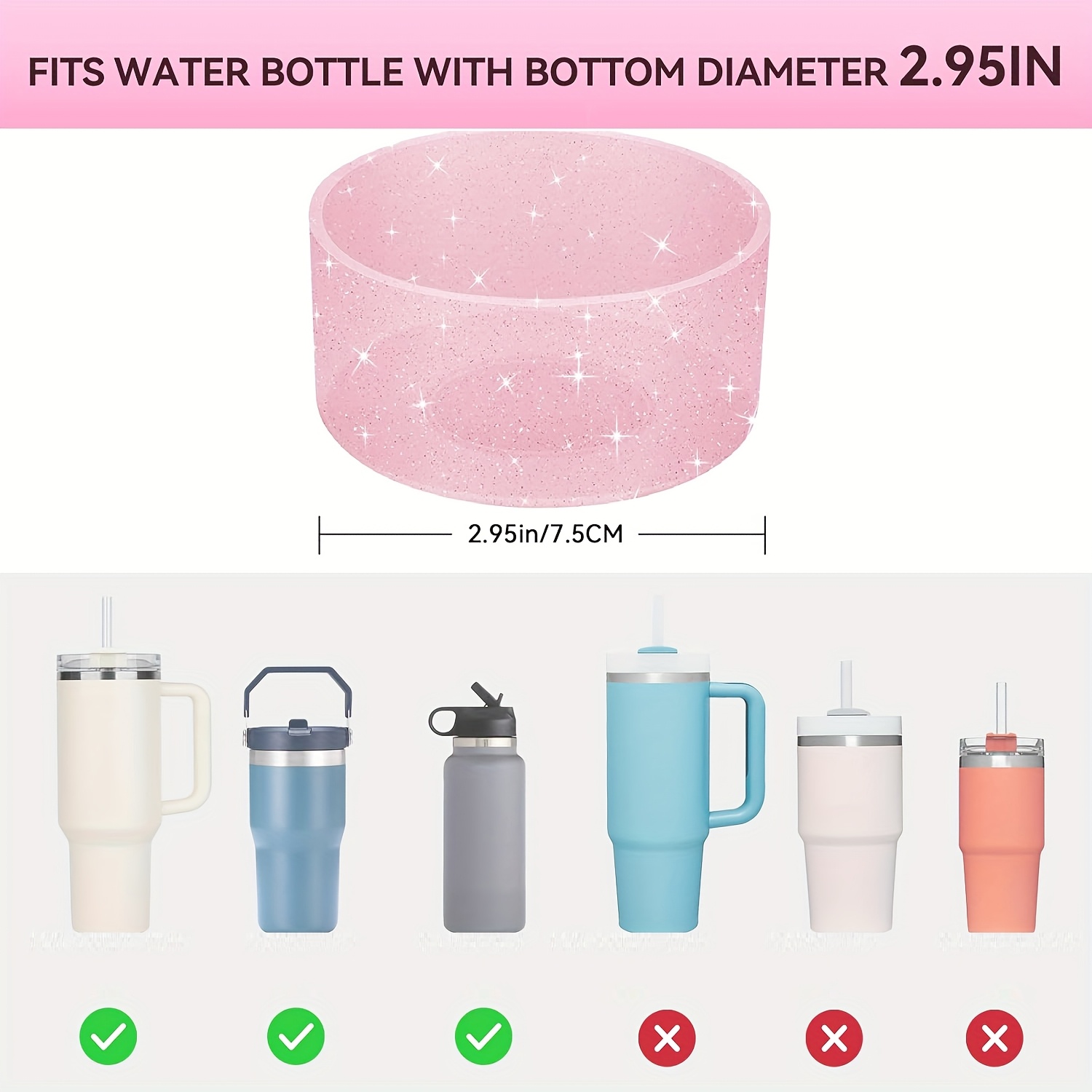4 piezas de accesorios para   de san valentín para tazas de 40oz/30oz -   de  , fundas de botella de agua de silicona protectoras, cubierta de   con  , cadena de   de   - ideal regalo para mujeres, día de la  , acción de  , navidad, vajilla   | conjunto de accesorios   | material de silicona  , accesorios para botella de agua detalles 5