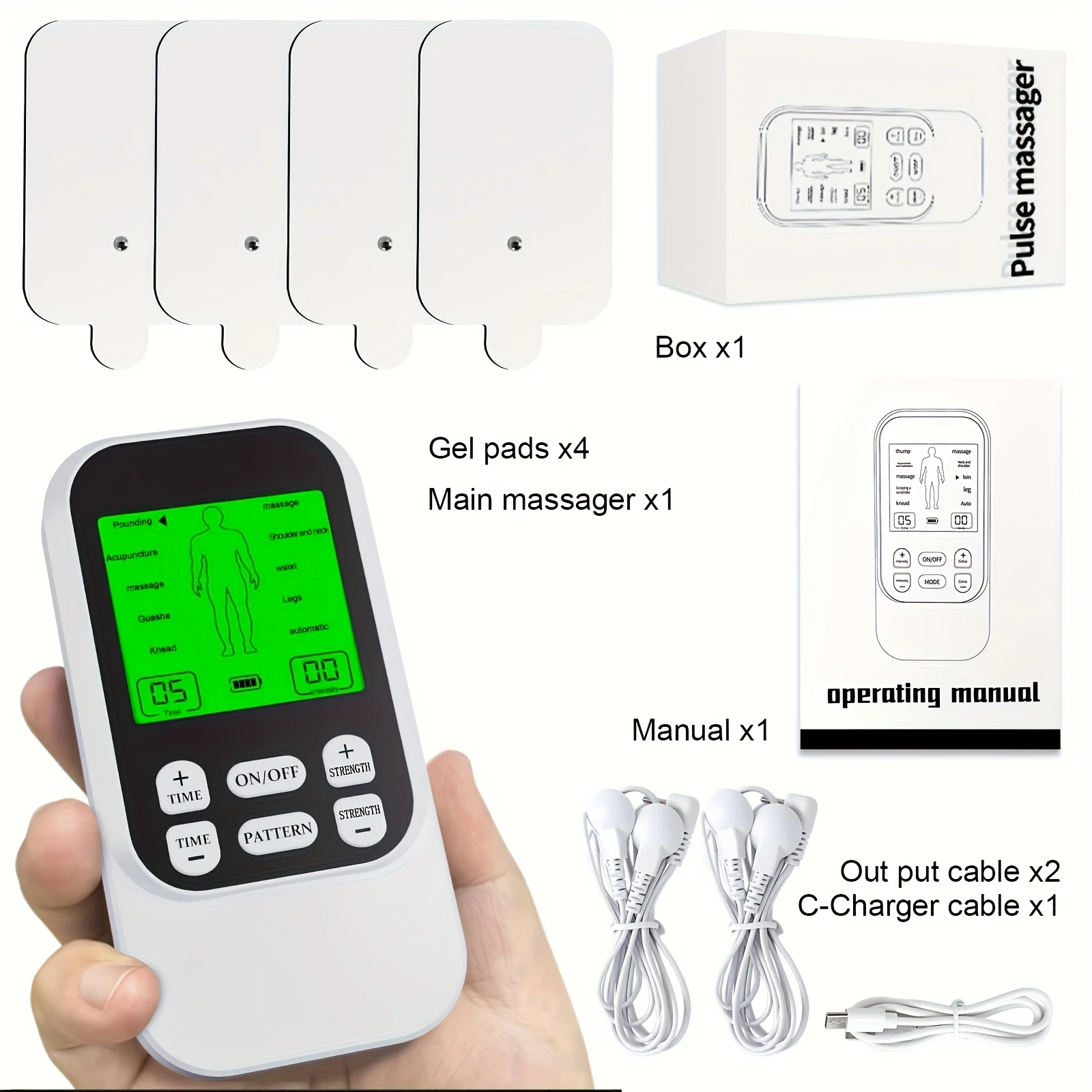 Portable Dual Channel EMS Muscle Stimulator - 10 Modes – detail 7