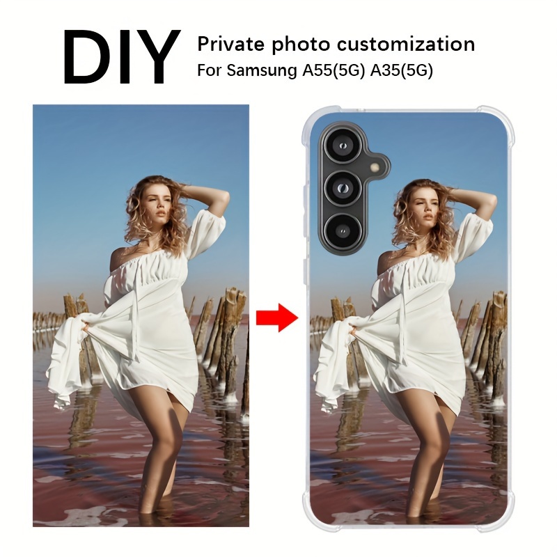 

Diy Customization For Samsung Galaxy A55 (5g) A35 (5g) Transparent Soft Silicone Mobile Phone Case Private Picture Customized Anti-fall Soft Shell Protective Case