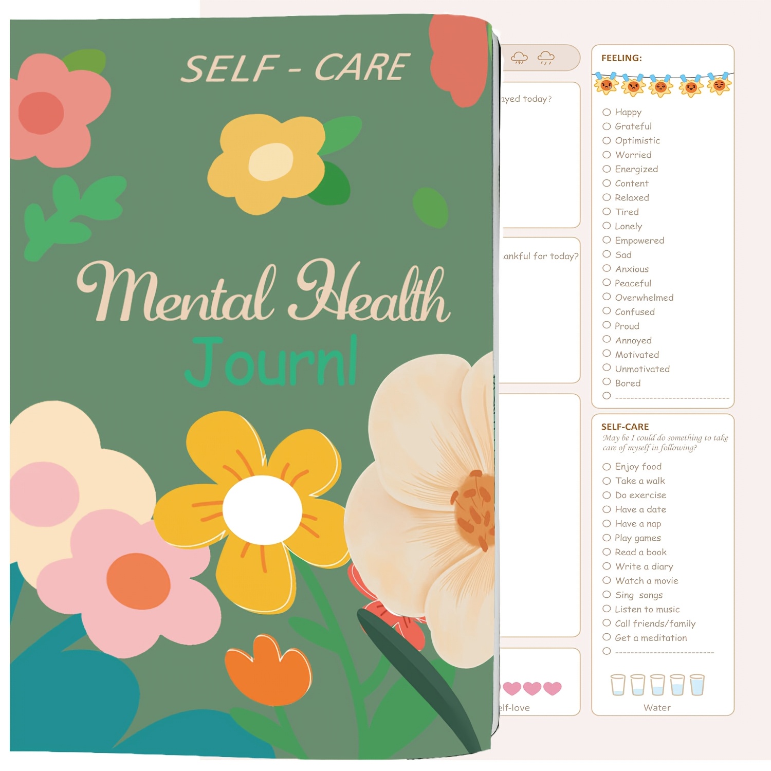 

Mental , Anxiety & Guided Journal For Men Women, 92 Days Self To Practice , Mood , Mental For Mindfulness, Self-care &