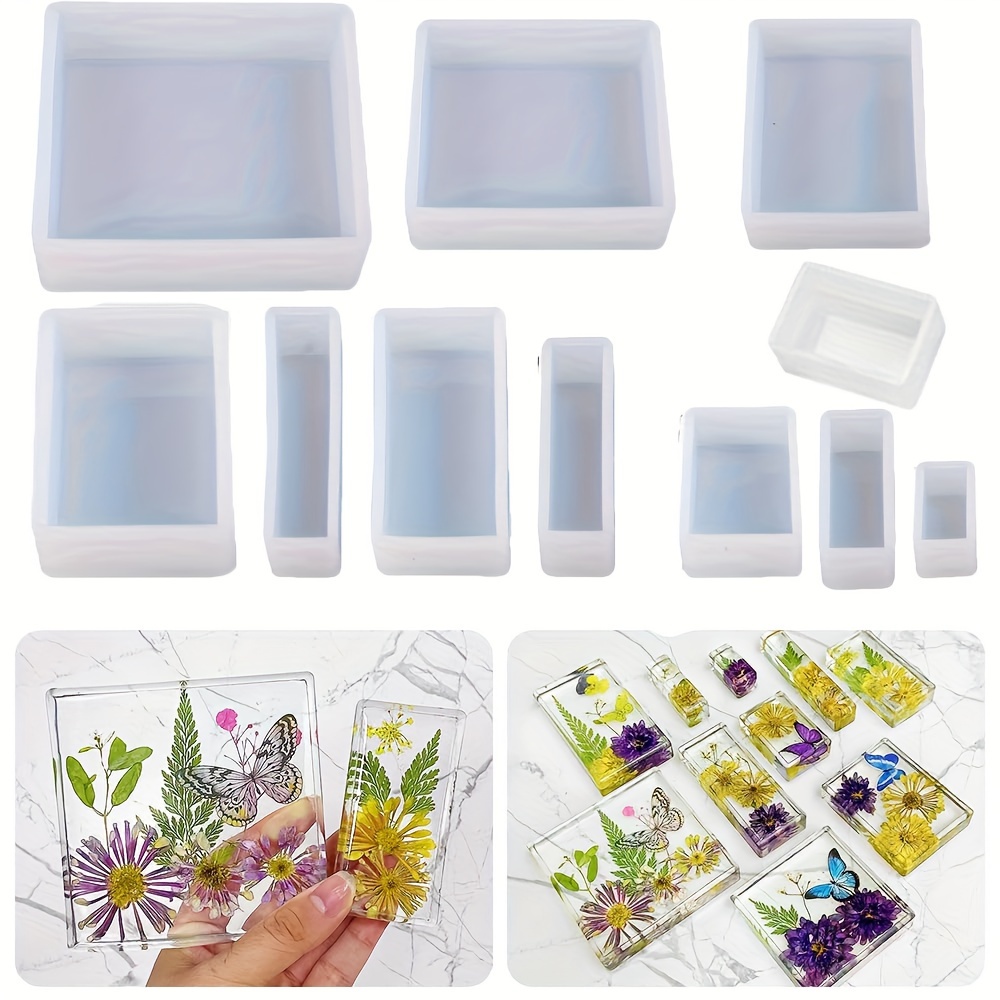 

11- Set For Epoxy Casting - Diy Crafts, , , Dried & Insect Specimens - & Rectangle Clear Molds Kit