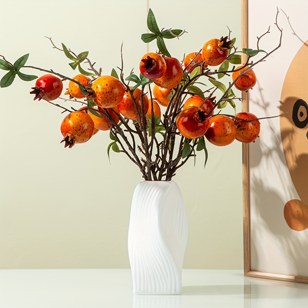 Image of 1pc Creative Twisted Stripe Plastic Vase For Living Room, Dried Flower Arrangement Decoration, Fresh Flower Vase