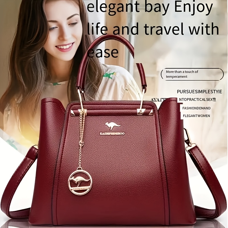 TIAASTAP Women's Genuine Leather Crossbody Bag - Adjustable Strap, Multiple Pockets, Compact & Stylish