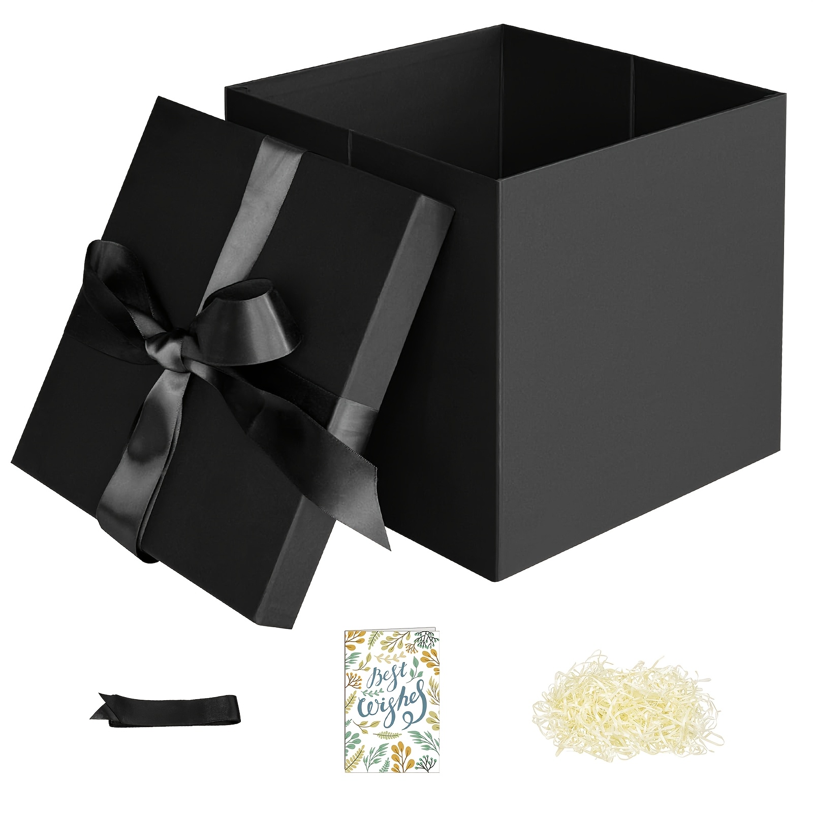 Gift For Her/him Large Gift Box 12x12x12inches, Black Gift Boxes For Presents, Birthday Gift Box, Present Box, For Packaging, Valentine's Day, Mother's Day, Christmas, Anniversaries