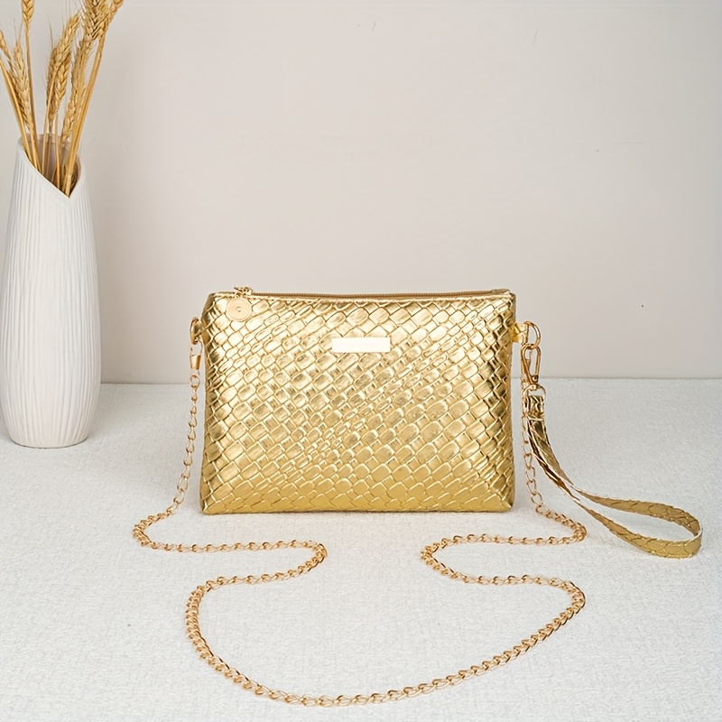 Fashionable New Glossy Fabric Dual-use Women's Handbag, Fish Scale Pattern Women's Casual Small Bag. Phone And Coin Purse. Bag For Occasions Like Parties, Commuting