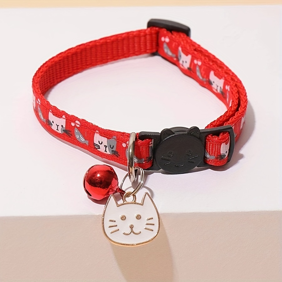 1 adjustable cat face pendant with anti choking safety clasp cat collar Product details 7