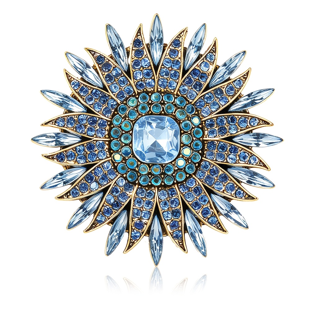 TEMU High-end Sunflower Brooch, Exquisite, Stylish, And Versatile Banquet Gown Accessory, Corsage For Women,christmas Gift