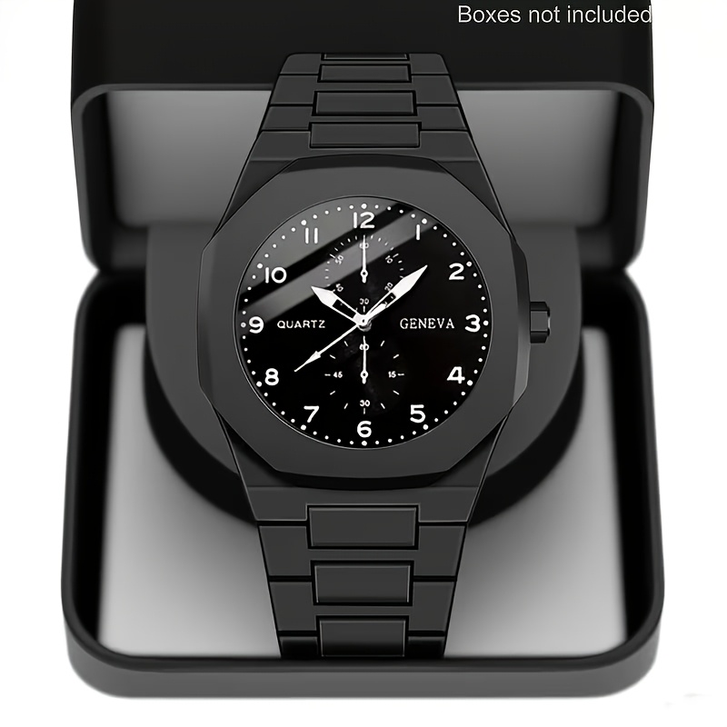 1 Unisex Wristwatch, Minimalist Modern Black Quartz Watch With Adjustable Strap, Casual & Formal Daily Wear, Perfect Birthday Graduation Couple Gift, Affordable Luxury Watch, Back-to-school