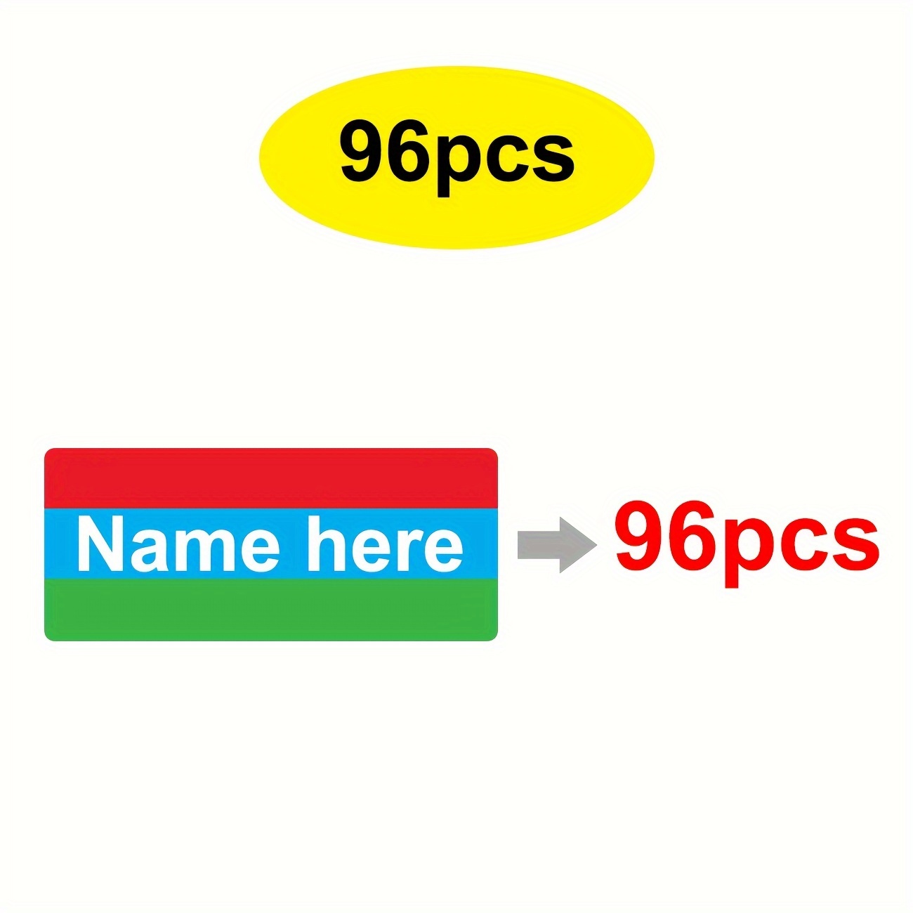 TEMU 96 Personalized Labels, Self- Name Labels For School Supplies, Lunch Boxes, Books, Water Bottles, Toothbrush Labels, 1.18inch*0.5inch,