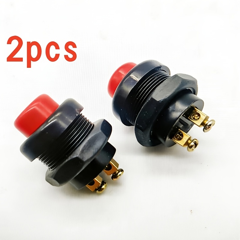 TEMU 2pcs Truck Modification Start Button Switch (copper Terminal), Generator Start Switch, Horn Button Switch, , Without Battery