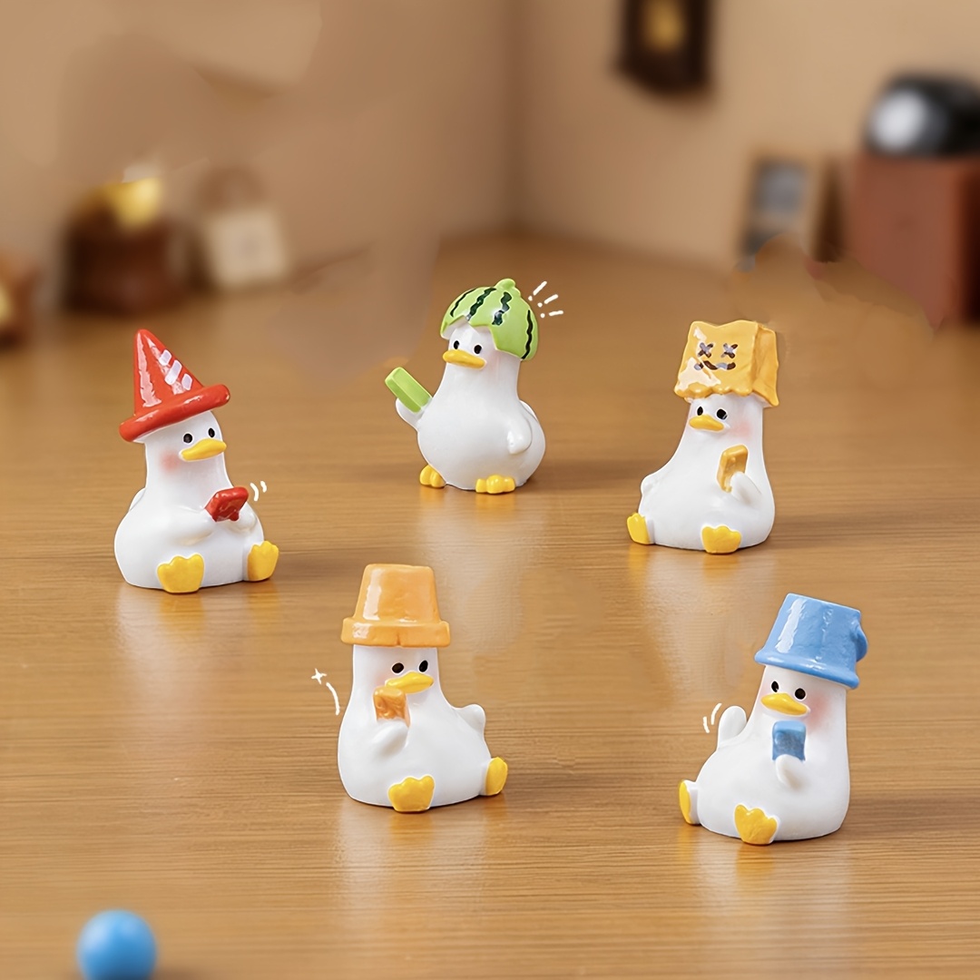 TEMU 5pcs Paper Bag Hat Collectible Figurines, Miniature Landscape Moss, Gardening Scenery Cottage, Outdoor Garden Succulent Bonsai Decoration, Decor