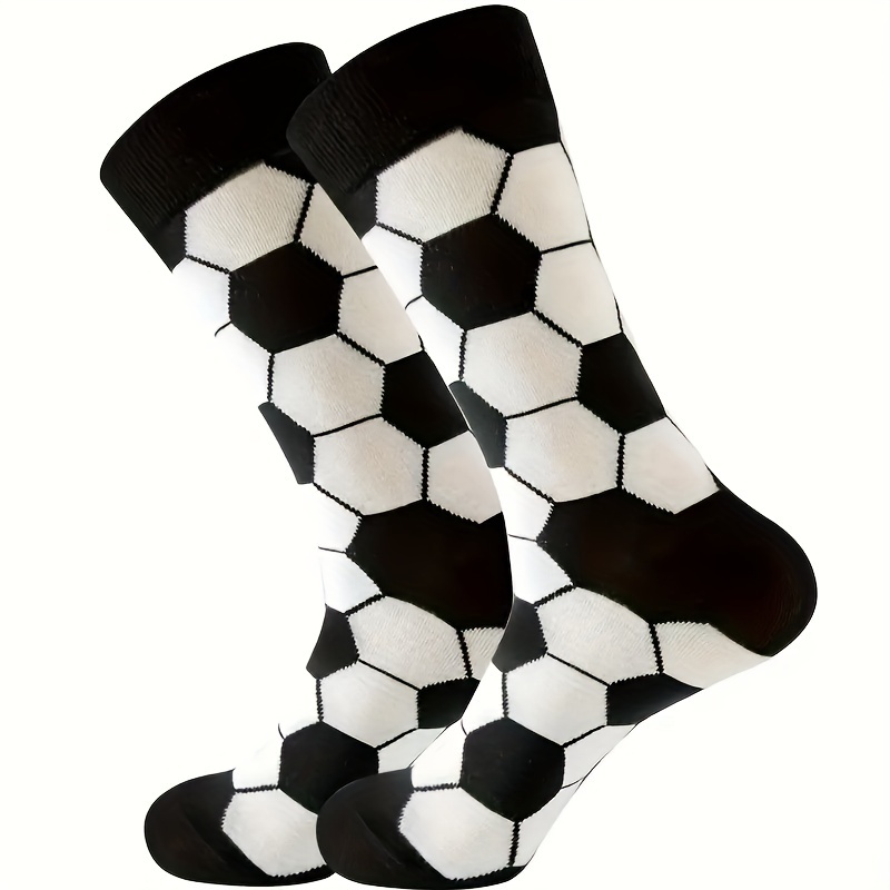 

A Pair Of Football Print Mid-calf Socks