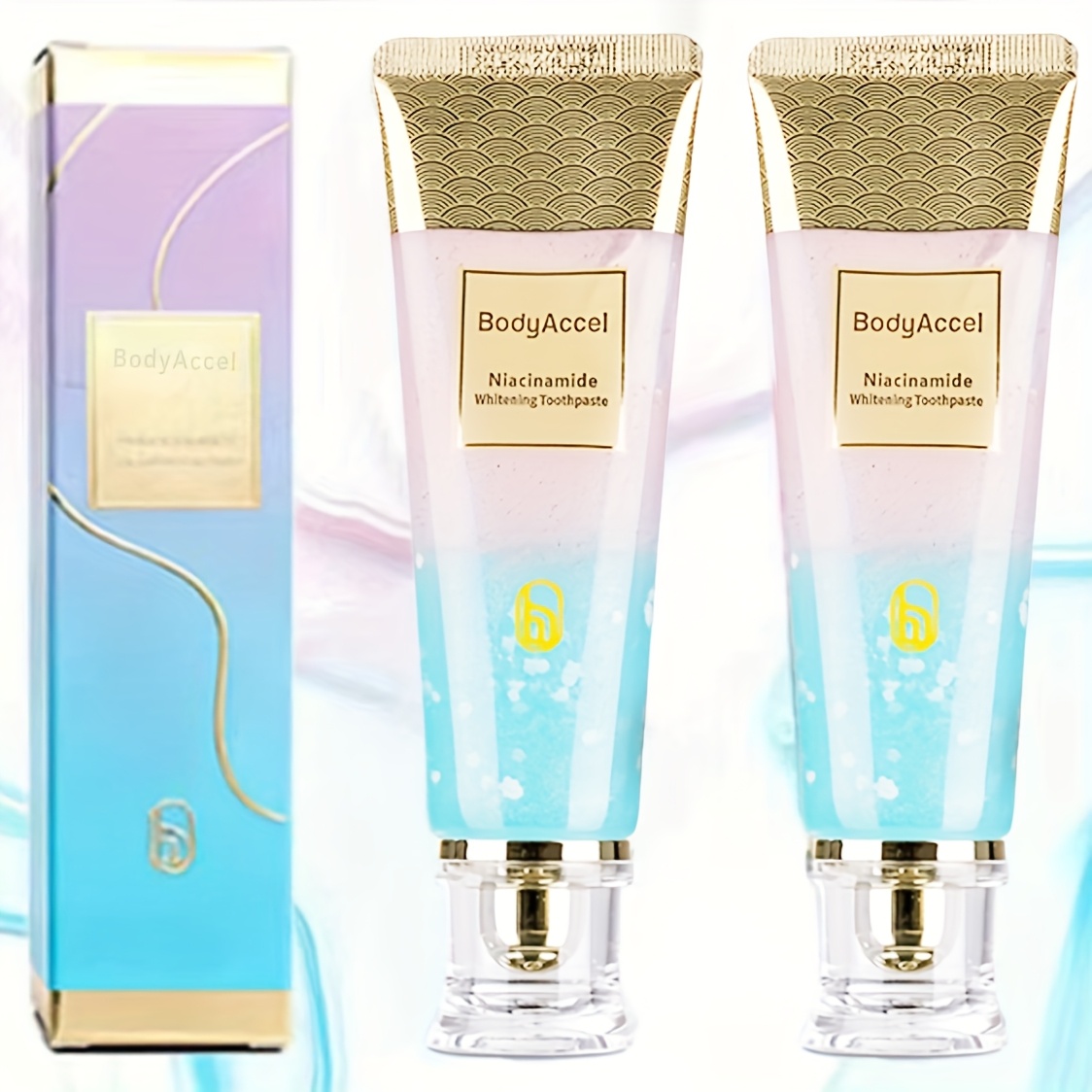 TEMU 2 Niacinamide Toothpaste | Enamel Protection & Long- Breath, Daily Use Improves Gum Health, Deep Cleaning Care, Moisturizing Gel Formula