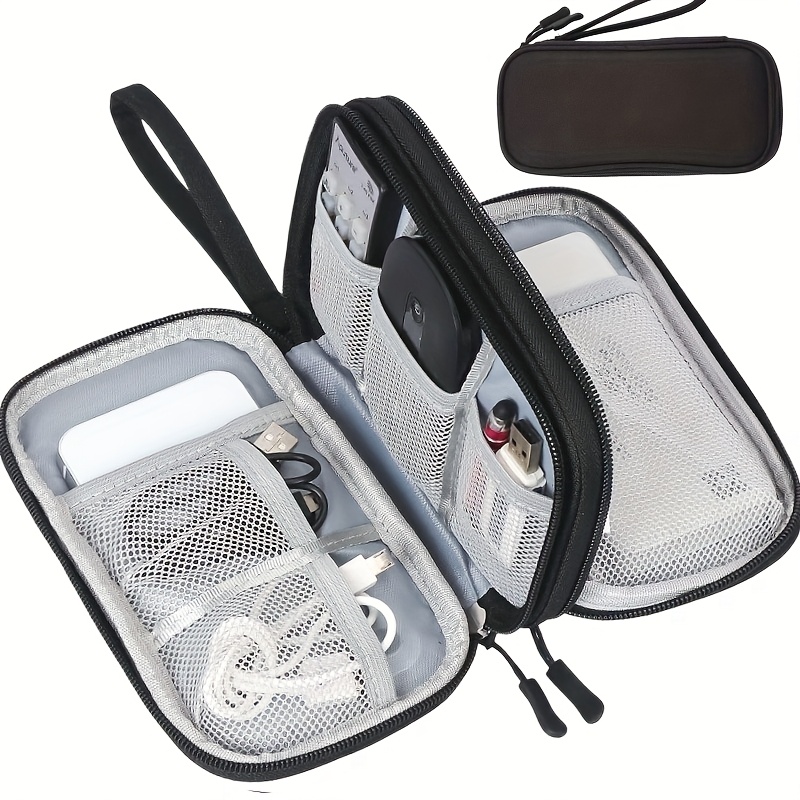 Travel Organizer With Different Size Pockets: Perfect For Electronics And Additions