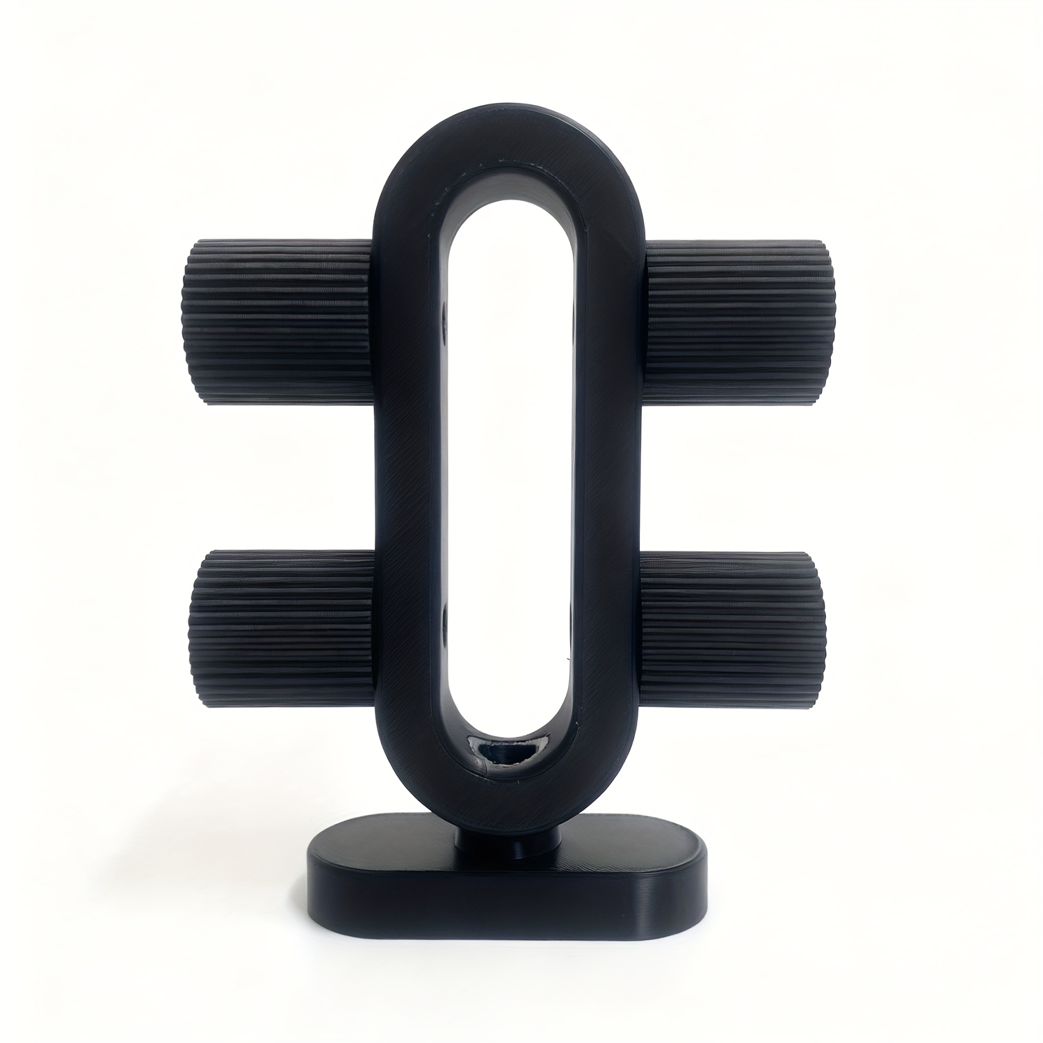 TEMU Modern Watch Stand - 3d Printed Holder Organizes 4 Watches, Black Desktop Display