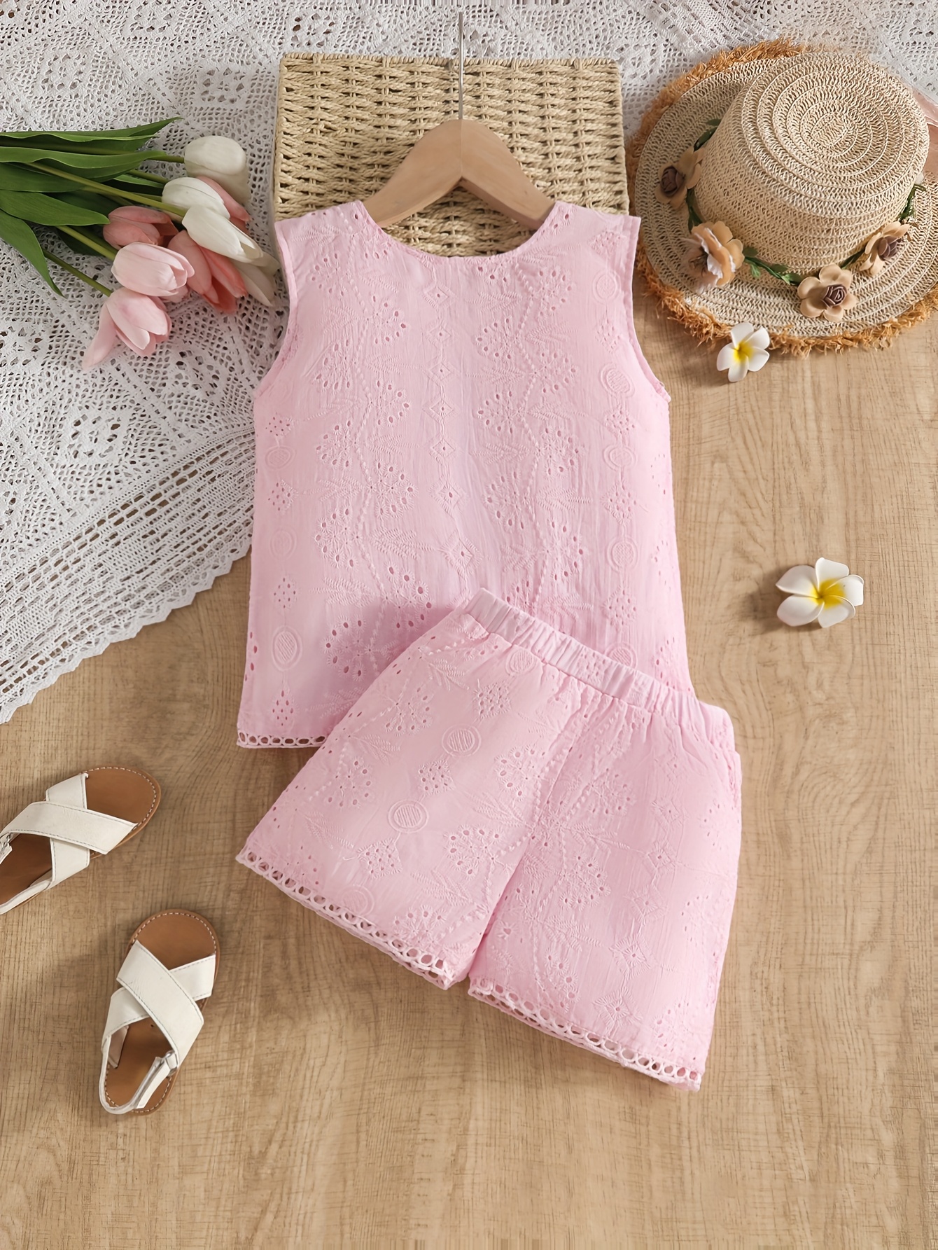 set estivo nuovo e confortevole gilet bordo in pizzo + - Temu Italy, image size:800x1066