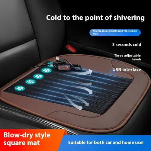 5 fan usb cooling car seat cushion breathable fabric for features 5 built in usb fans easy no strap installation and works perfectly for all car seats
