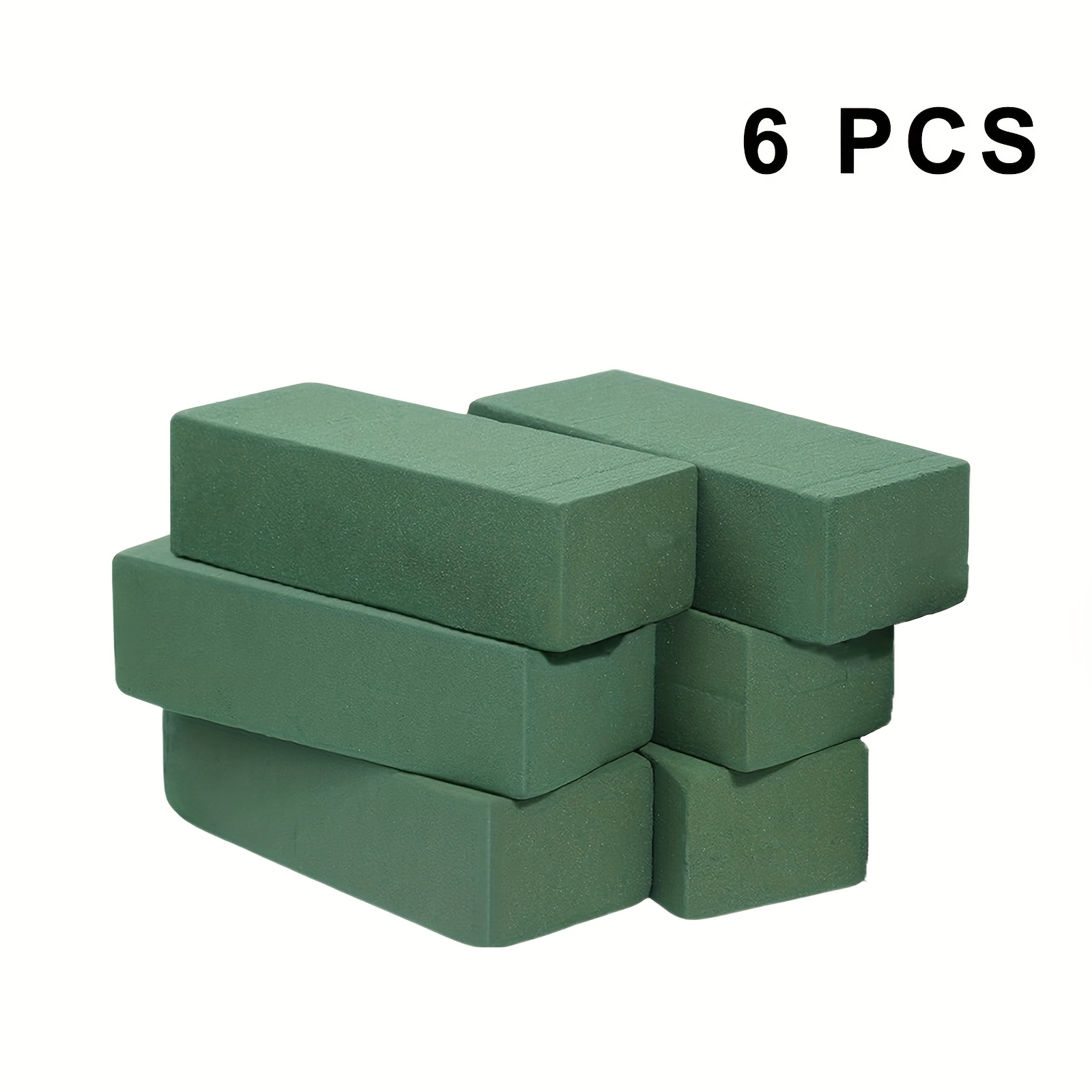 Image of 6/10 Green Rectangular Floral Foam Blocks, Flower Arranging Foam, Hand-cut Craft Floral Tool, Suitable For Flower Shops, Birthdays, Graduations, Weddings, Parties, Diy Flower Arranging