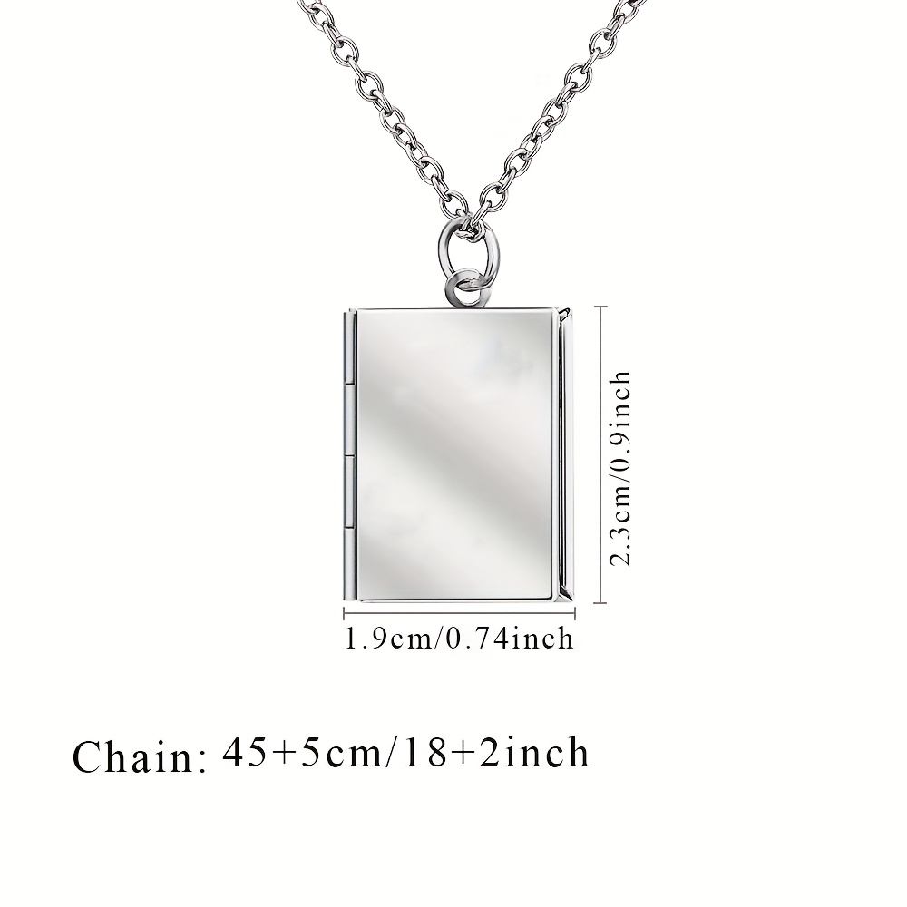 Personalized Double Photo Rectangle Necklace