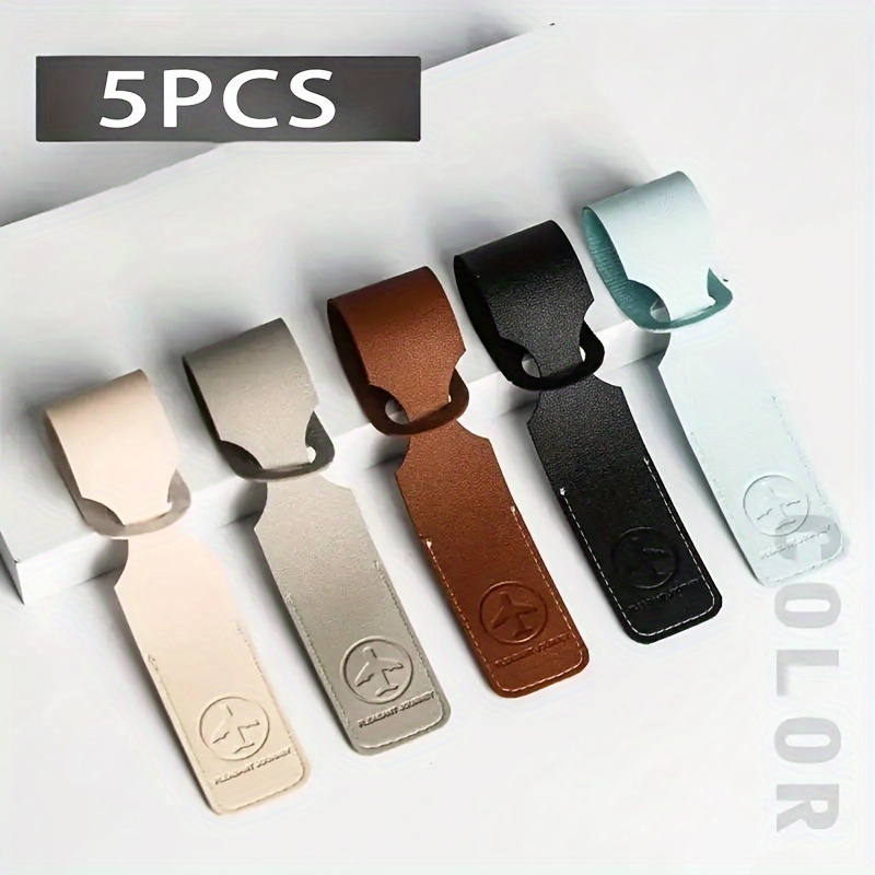 TEMU 5pcs Luggage Tags, High Quality, Privacy Protection Travel Luggage Name Tags, Backpack Labels Suitcase Tags For Women Men Travel Accessories Tags